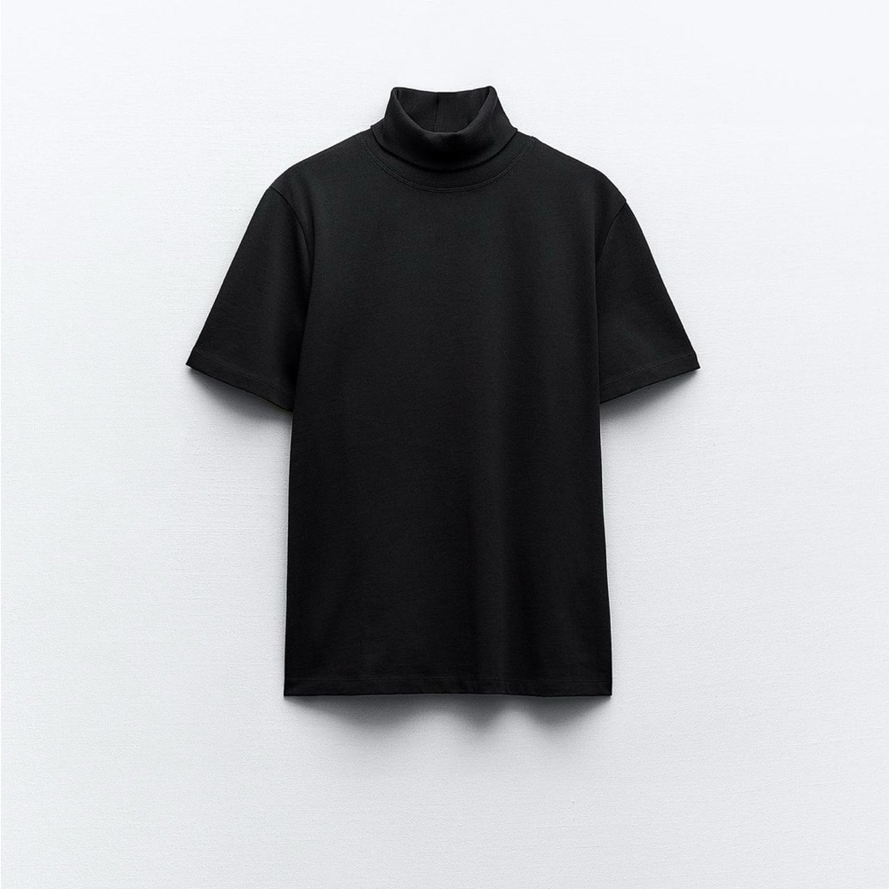 Zara Heavy Cotton Turtleneck Top